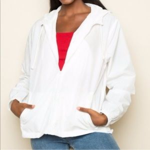 Brandy Melville White Windbreaker